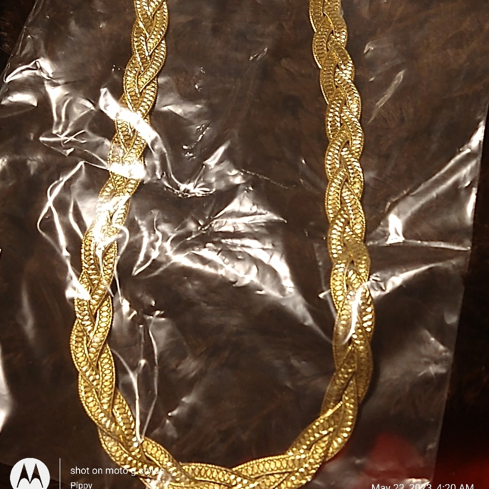 NWT Gold over .925 Italian silver necklace